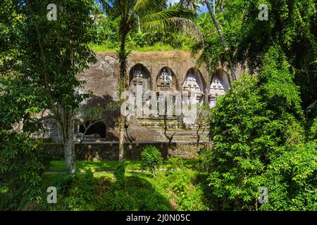 Ganung Kawi Tempels in Insel Bali - Indonesien Stockfoto