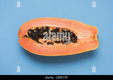 Nahaufnahme des köstlichen Papaya-Tisches Stockfoto