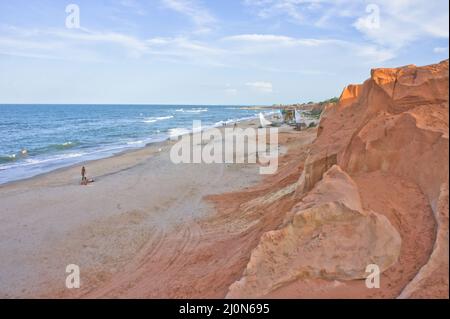 Canoa Quebrada, tropischer Strandblick, Fortaleza, Brasilien, Südamerika Stockfoto