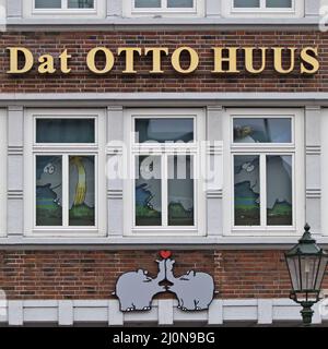 DAT Otto Huus, Otto Waalkes Museum und Fanartikelgeschäft, Emden, Ostfriesland, Deutschland, Europa Stockfoto