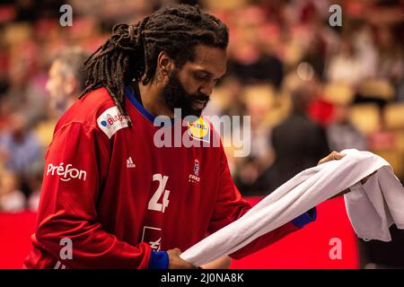 Herning, Dänemark. 19. März 2022. Wesley Pardin (24) aus Frankreich beim Norlys Golden League 2022-Spiel zwischen Frankreich und Norwegen bei Jyske Bank Boxen in Herning. (Foto: Gonzales Photo/Alamy Live News Stockfoto