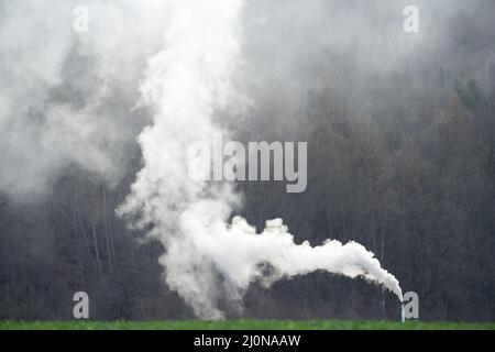 Private Holzofen Heizung, Deutschland, Europa Stockfoto