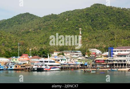 Mae Haad Hafen. Koh Tao. Provinz Surat Thani. Thailand Stockfoto