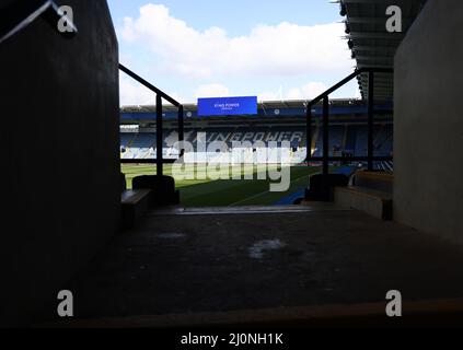 Leicester, Großbritannien. 20. März 2022. Eine allgemeine Ansicht des Stadions vor dem Premier League-Spiel im King Power Stadium, Leicester. Bildnachweis sollte lauten: Darren Staples/Sportimage Credit: Sportimage/Alamy Live News Stockfoto