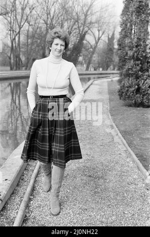 Linda Sawford, ehemalige Geliebte von Elton John. 1970 lebte sie rund neun Monate bei Elton. Februar 1984. Stockfoto