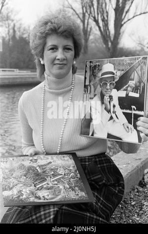 Linda Sawford, ehemalige Geliebte von Elton John. 1970 lebte sie rund neun Monate bei Elton. Februar 1984. Stockfoto