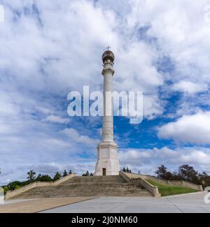 La Rabida, Spanien - 14. März 2022: Das Denkmal für die Entdecker Amerikas in La Rabida Stockfoto