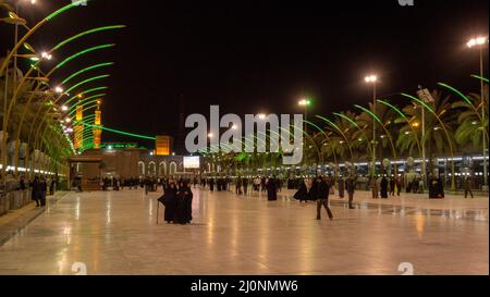 karbala, Irak - 23. februar 2015: Foto des Imam husien shrinei in der Stadt karbala Stockfoto