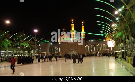 karbala, Irak - 23. februar 2015: Foto des Imam husien shrinei in der Stadt karbala Stockfoto