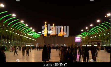 karbala, Irak - 23. februar 2015: Foto des Imam husien shrinei in der Stadt karbala Stockfoto