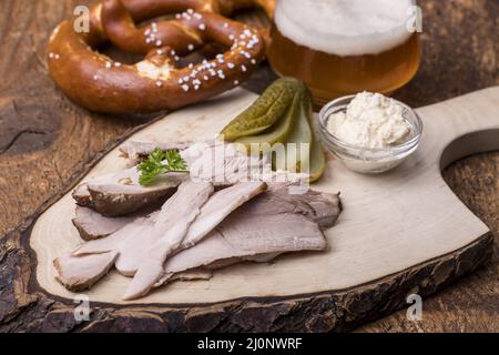 Kaltes bayerisches Schweinebraten Stockfoto