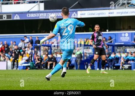 LONDON, GROSSBRITANNIEN. MÄR 20. QPR-Torwart Keiren Westwood beim Sky Bet Championship-Spiel zwischen Queens Park Rangers und Peterborough im Kiyan Prince Foundation Stadium., London am Sonntag, 20.. März 2022. (Kredit: Ian Randall | MI News) Kredit: MI News & Sport /Alamy Live News Stockfoto