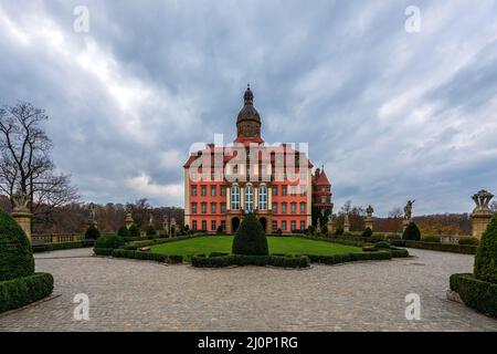 Panoramablick auf die Burg KsiaÅ¼, Stockfoto