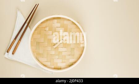 Asiatische Tischkultur von oben (1). Hohe Qualität und Auflösung schönes Fotokonzept Stockfoto