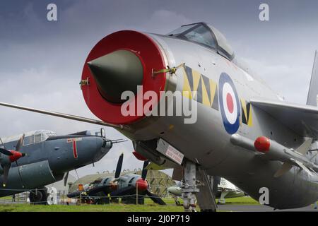 BAC / English Electric Lightning F53 ZF580, Cornwall Aviation Center. Stockfoto