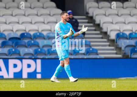 LONDON, GROSSBRITANNIEN. MÄR 20. QPR-Torwart Keiren Westwood beim Sky Bet Championship-Spiel zwischen Queens Park Rangers und Peterborough im Kiyan Prince Foundation Stadium., London am Sonntag, 20.. März 2022. (Kredit: Ian Randall | MI News) Kredit: MI News & Sport /Alamy Live News Stockfoto