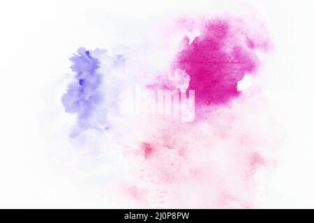 Violette Fuchsia tropft Aquarell. Hohe Qualität und Auflösung schönes Fotokonzept Stockfoto