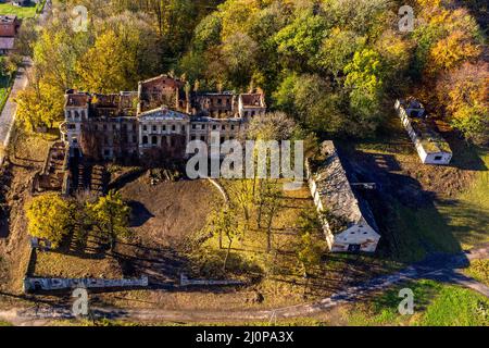 Burgruine in Slawikau, Polen. Stockfoto