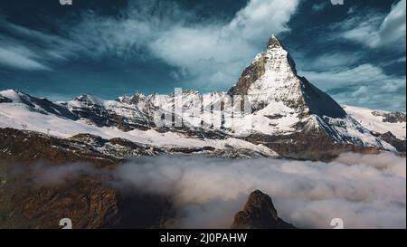 Panoramablick auf das Matterhorn Stockfoto