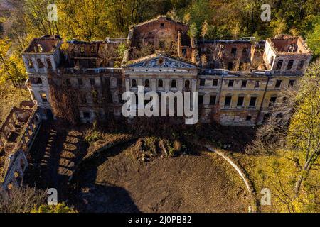 Burgruine in Slawikau, Polen. Stockfoto