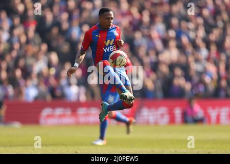 20.. März 2022 ; Selhurst Park, Crystal Palace, London, England; Premier League Football, Crystal Palace gegen Everton; Nathaniel Clyne von Crystal Palace Stockfoto