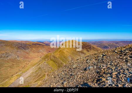 St Sunday Crag Blick von Fairfield Stockfoto