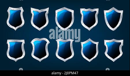 Blaue Schutzschilde Stock Vektor