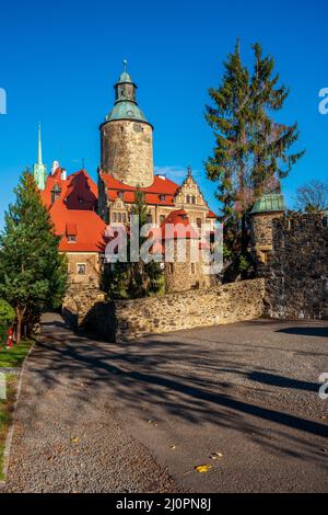 Märchenschloss Czocha in Polen Stockfoto