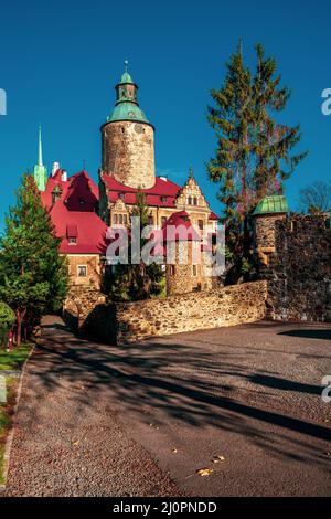 Märchenschloss Czocha in Polen Stockfoto