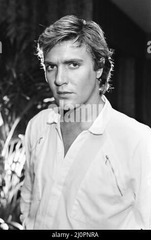 Simon Le Bon, Sänger der Musikgruppe Duran Duran, 20.. Juli 1983. Stockfoto