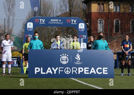 Kateryna Monzul' während des Spiels Inter - FC Internazionale gegen UC Sampdoria, Italienische Fußballserie A Frauenspiel in Mailand, Italien, März 20 2022 Stockfoto