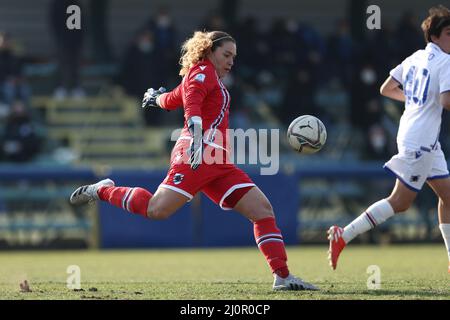 Amanda Tampieri (UC Sampdoria) im Einsatz während des Spiels Inter - FC Internazionale gegen UC Sampdoria, Italienischer Fußball Serie A Frauen in Mailand, Italien, März 20 2022 Stockfoto