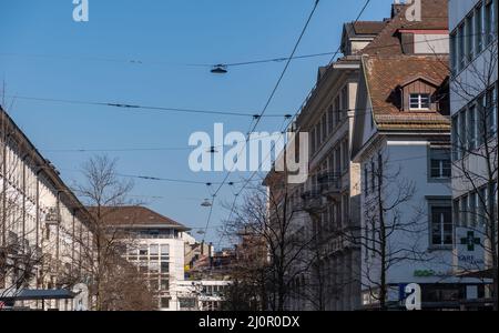 Saint Gallen, Schweiz 9. März 2022 Historische Gebäude in der Stadt Stockfoto