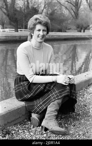 Linda Sawford, ehemalige Geliebte von Elton John. 1970 lebte sie rund neun Monate bei Elton. Februar 1984. Stockfoto