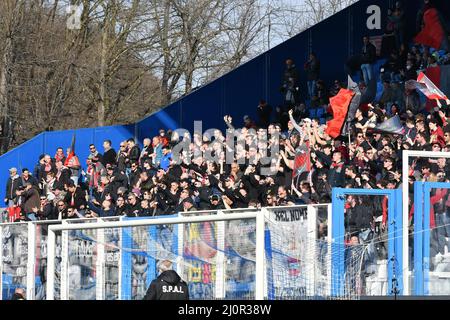 Stadio Paolo Mazza, Ferrara, Italien, 20. März 2022, Unterstützer von cremonese während des Spiels SPAL gegen US Cremonese - Italienischer Fußball Serie B Stockfoto