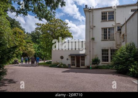 08-06-2021. Devon, Großbritannien. Agatha Christie's Greenway House. Ehemaliges Ferienhaus der Buchautorin Agatha Christie. Greenway House and Garden. Stockfoto