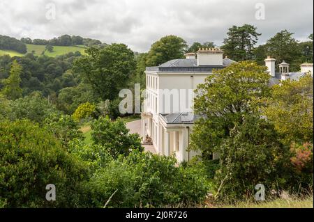 08-06-2021. Devon, Großbritannien. Agatha Christie's Greenway House. Ehemaliges Ferienhaus der Buchautorin Agatha Christie. Greenway House and Garden. Stockfoto