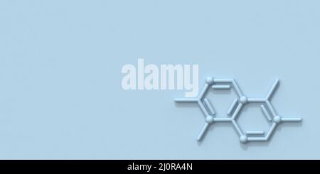 Chemische Formel 3D Stockfoto