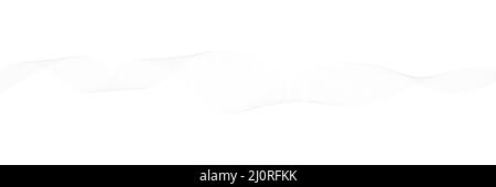Abstrakte graue Linien weben auf weißem Hintergrund. Abbildung mit glatten Streifen. Geschwungene, wellige Linien mit Blend-Effekt Stock Vektor