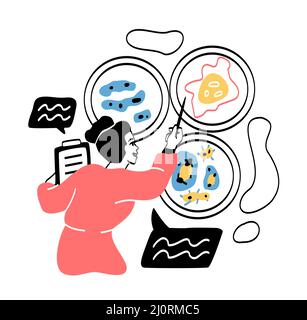 Wissenschaftler, die wissenschaftliche Forschungen abstraktes Konzept Stock Vektor