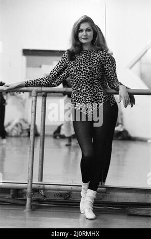 Besitzer der Pineapple Dance Studios Debbie Moore. Pineapple Dance Studios, Covent Garden, London. 11.. Januar 1983. Stockfoto