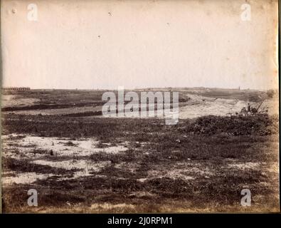 Gebäude des 'Dock Sud' in Avellaneda, Buenos Aires, Argentinien. Original Bildunterschrift: 1.. Dezember 1899 - Blick von der Nordwestecke nach Süden. Stockfoto