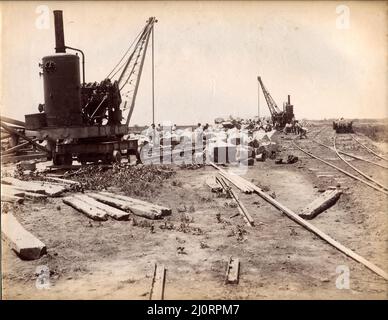 Gebäude des 'Dock Sud' in Avellaneda, Buenos Aires, Argentinien. Original Bildunterschrift: Dezember 1. 1899 - Norden ??? Der östlichen Embarkment - zeigt Steindressing Bank. Stockfoto