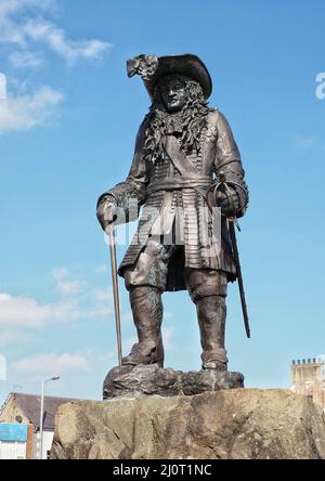 Statue von König Wilhelm III. In Carrickfergus Stockfoto