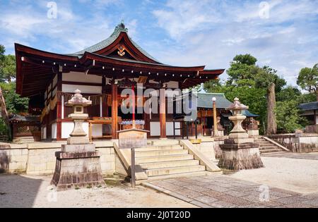 Der Haiden-Schrein von Shikichi-jinja (Wara-tenjin). Kyoto. Japan Stockfoto