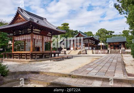 Shikichi-jinja-Schrein (Wara-tenjin). Kyoto. Japan Stockfoto