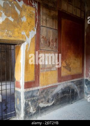 Wandfresken der Casa del Menandro, Pompei Stockfoto