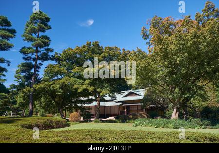 Suwa no Chaya Teehaus auf dem Gelände des Kaiserpalastes in Tokio. Tokio. Japan Stockfoto