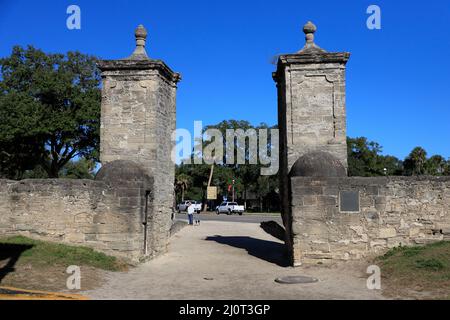 Die alten Stadttore von St. Augustine.Florida.USA Stockfoto