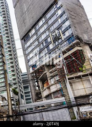 Raue, schmutzige Ecken und Bereiche im Bangkok Thailand. Stockfoto